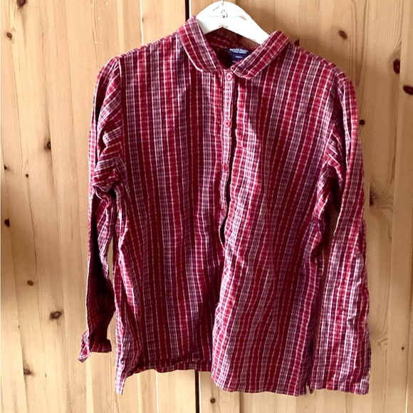 🫎🌲 WOOLRICH Red Plaid Button Down Shirt LG  EVC - Picture 2 of 16